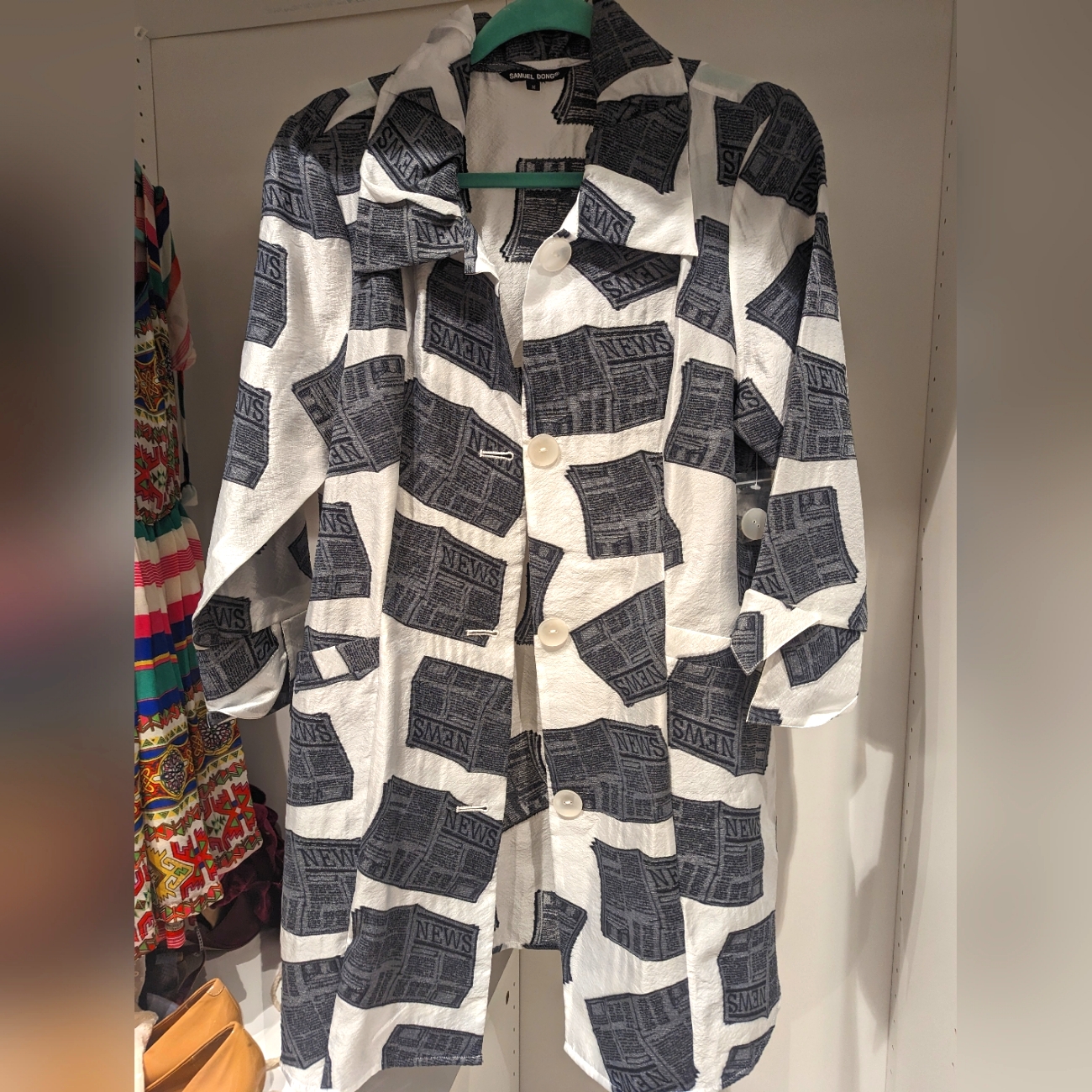 News Pattern Jacket